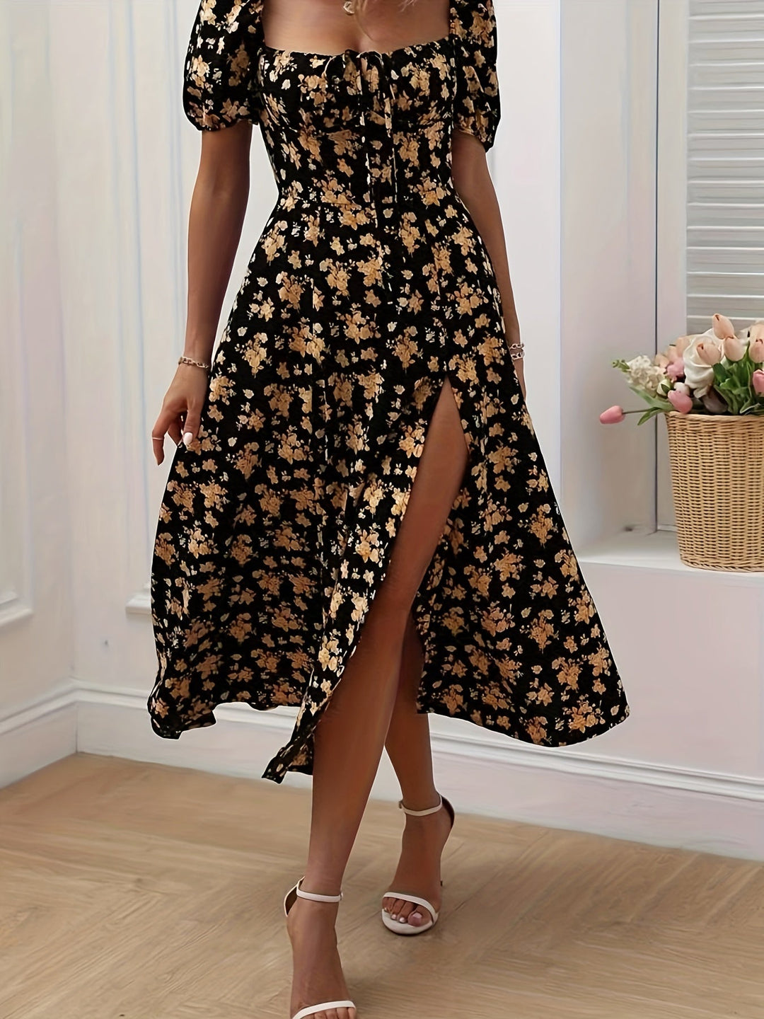 DELACROIX | Robe Élégante Florale Chloé