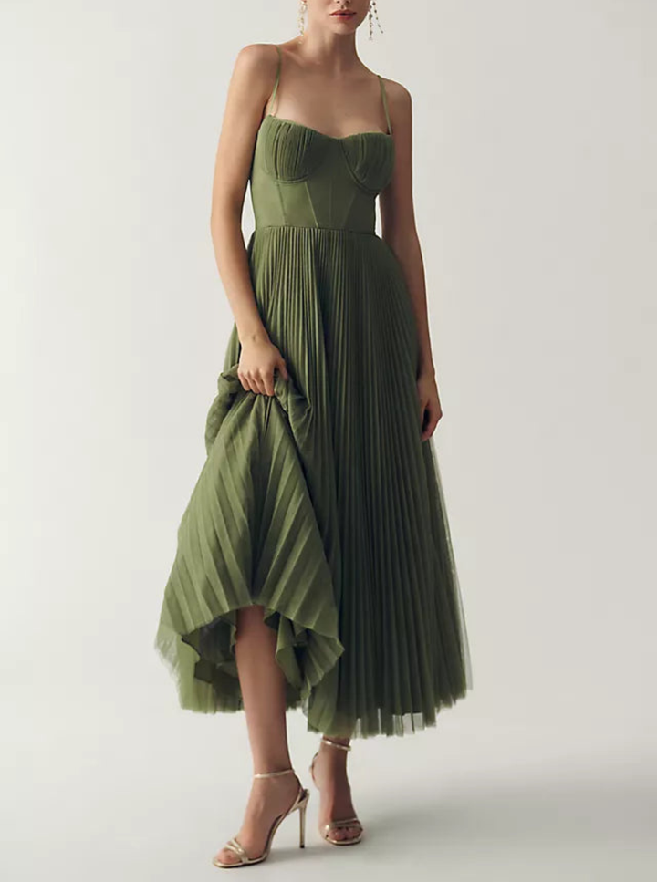 DELACROIX | Robe en tulle drapée élégamment