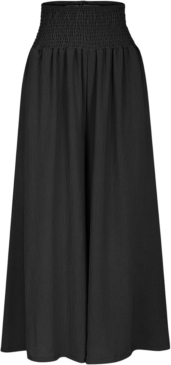 DELACROIX | Pantalon large pour femme avec taille smockée