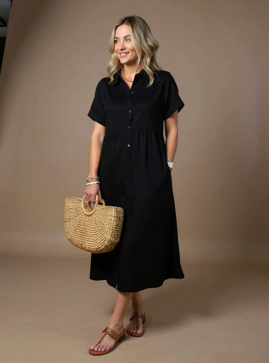 DELACROIX | Robe Rayée Élégante Claire