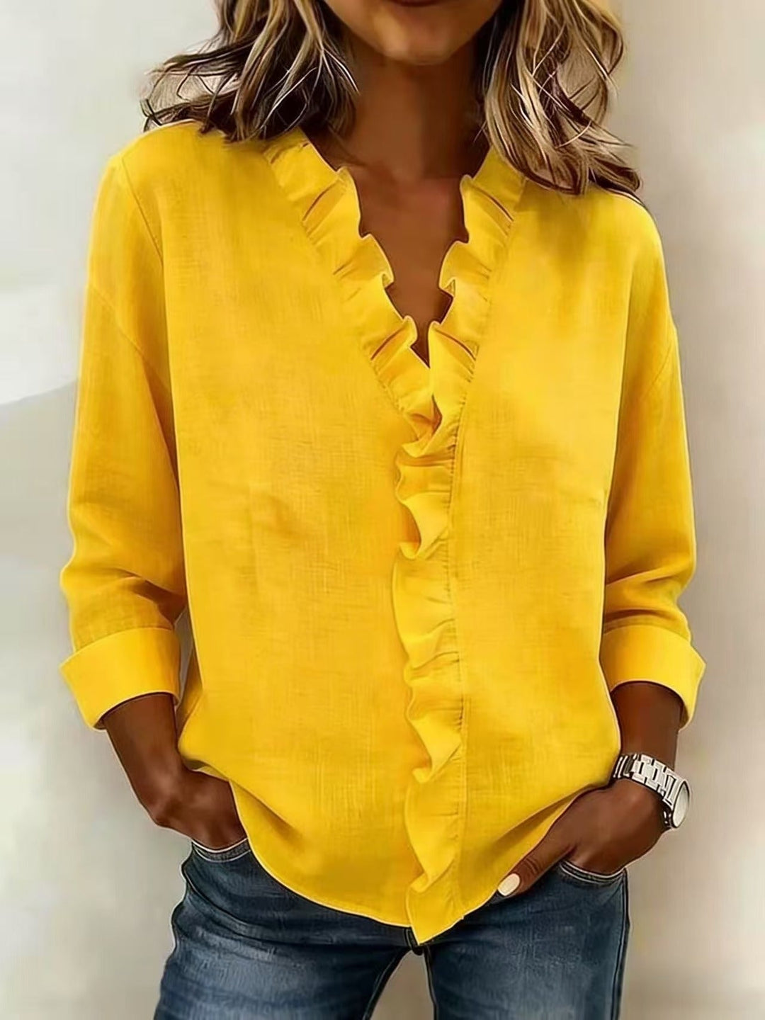 DELACROIX | Blouse Élégante Volants Claire