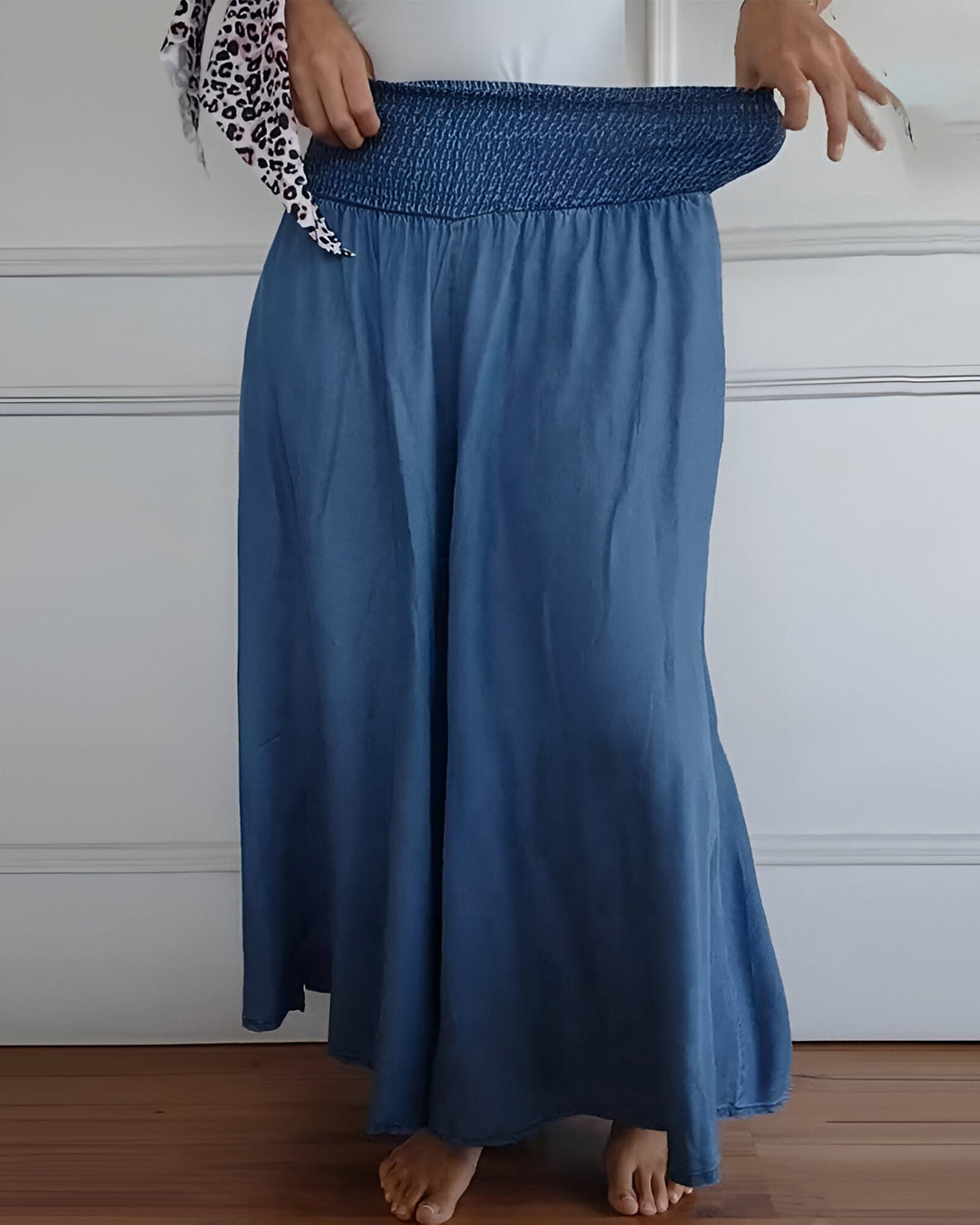 DELACROIX | Pantalon large pour femme avec taille smockée