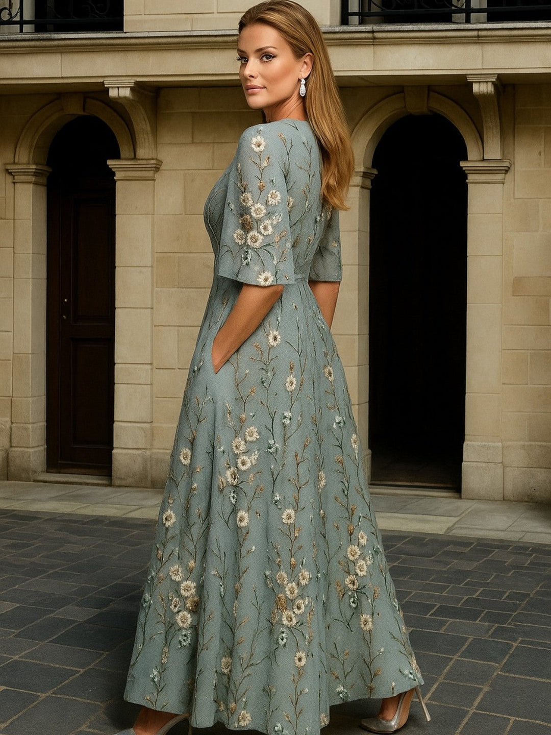 DELACROIX | Robe Longue Élégance Botanique