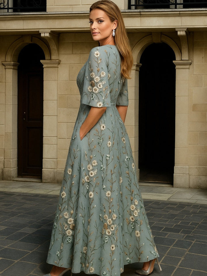 DELACROIX | Robe Longue Élégance Botanique